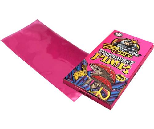 Monkey King Rolling Papers King Size Transparent Cellulose Pink- 40f. - Price: 0,95€