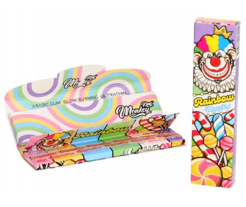 Monkey King Rolling Papers Rainbow - King Size Slim with Tips 32f. -  Price: 2,20€