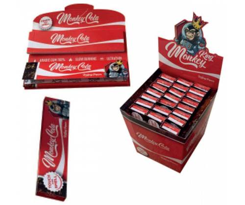 Monkey King Χαρτάκια Red Cola - King Size Slim με Τζιβάνα 32φ. - Τιμή: 2,20€