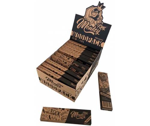 Monkey King Χαρτάκια Ακατέργαστο - Woodpack King Size Slim με Τζιβάνα -  Price: 1,85€