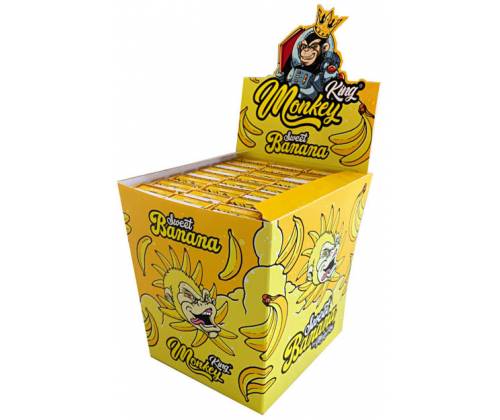 Monkey King Χαρτάκια Sweet Banana - King Size Slim με Τζιβάνα 32φ. - Τιμή: 2,20€