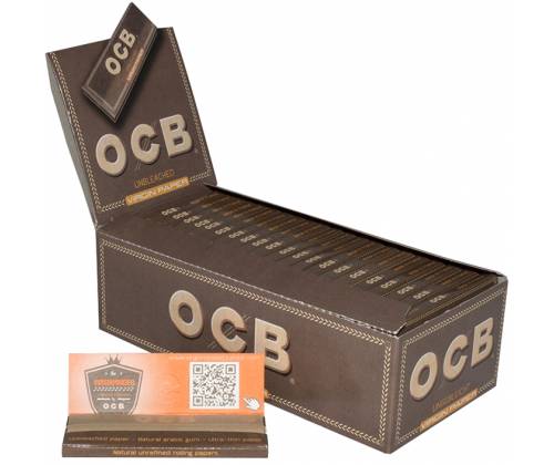 OCB Unbleached Χαρτάκια - Ακατέργαστο 50τεμ. - Τιμή: 12,90€