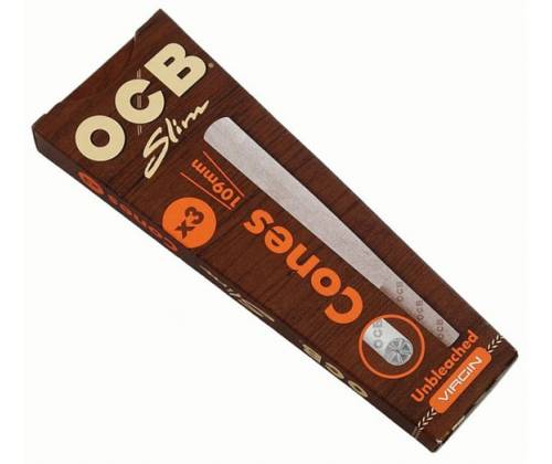 OCB Cone Κώνος Ακατέργαστο Slim Unbleached x3 Pocket - King Size -  Price: 1,30€
