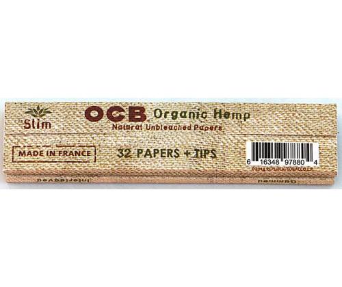 OCB Χαρτάκια - Organic Hemp - King Size Slim με Τζιβάνες 32τεμ. - Τιμή: 30,15€