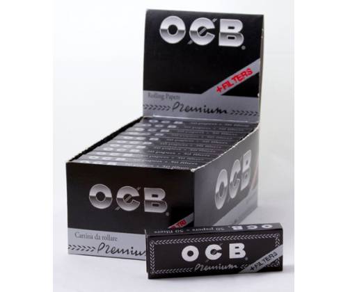 OCB Premium Χαρτάκια - Μαύρο - 1¼ με Τζιβάνες 24τεμ. - Τιμή: 19,20€