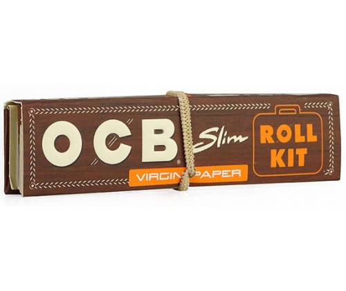 OCB Unbleached Χαρτάκια Roll Kit - Ακατέργαστο - King Size Slim με Τζιβάνες και Δισκάκι 20τεμ. - Τιμή: 37,00€