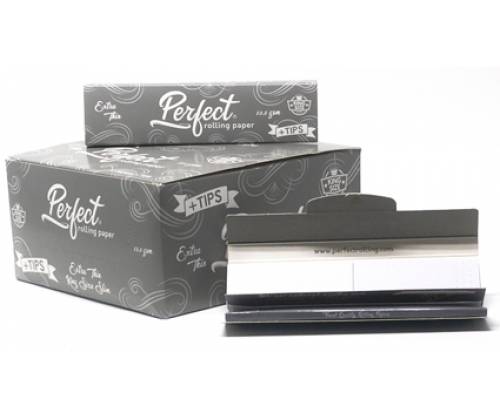 Perfect Χαρτάκια - Ασημί King Size Λεπτό Πάχος με Τζιβάνες - Τιμή: 0,62€