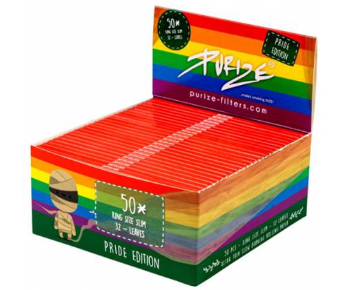 Purize Χαρτάκια Ακατέργαστο - «We Love Diversity»  King Size Slim 32φ. - Τιμή: 1,30€