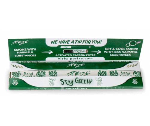 Purize Χαρτάκια Ακατέργαστο - Brown King Size Slim 32+10φ. - Τιμή: 1,30€
