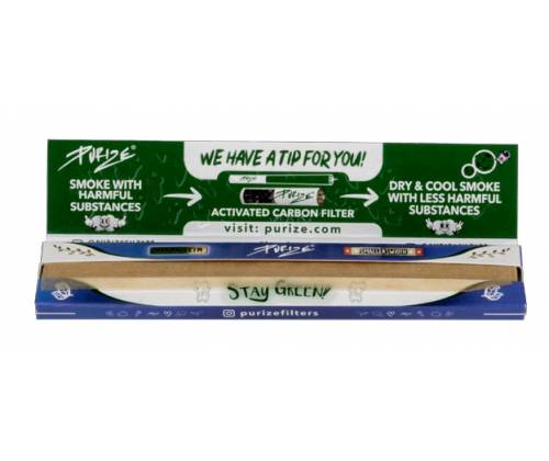 Purize Χαρτάκια Ακατέργαστο - Brown King Size Ultra Slim 32+10φ. - Τιμή: 1,30€