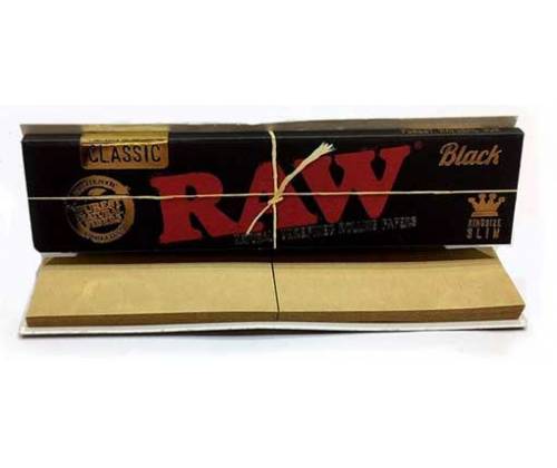RAW Connoisseur Χαρτάκια Black - Ακατέργαστο - King Size Slim με Τζιβάνα 32φ. - 24τεμ. - Τιμή: 21,50€