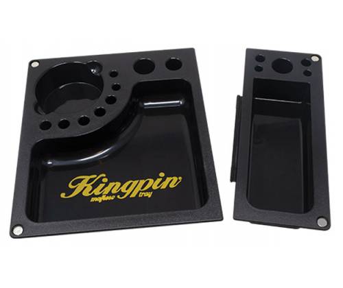 KingPin Raw Mafiozo Rolling Tray Tray Plastic Black (26x21cm) -  Price: 14,80€