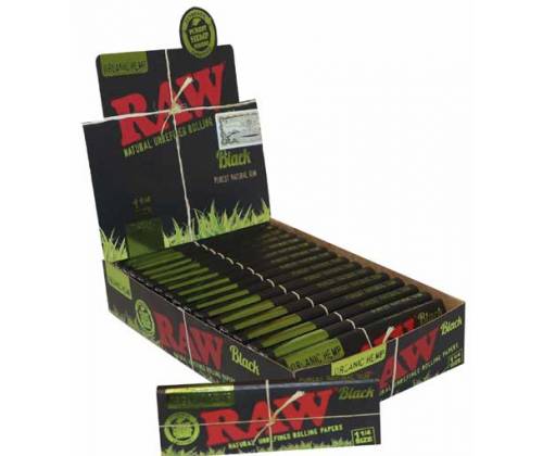 RAW Χαρτάκια Black Organic - Ακατέργαστο - 1¼ 50φ. -  Price: 0,55€