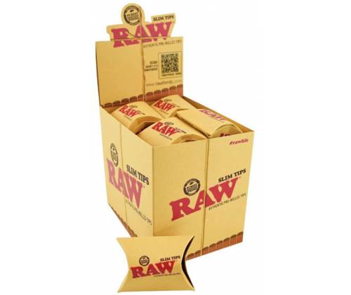 RAW Pre-Rolled Slim Tips Τζιβάνα - Προτυλιγμένη - Τιμή: 0,89€