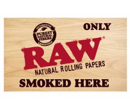 Raw Stickers Αυτοκόλλητο Wood Grain Smoked Here - 13x7.5cm -  Price: 0,50€