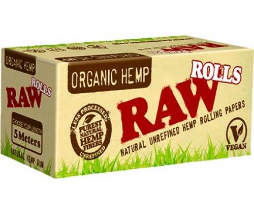 RAW Organic Hemp Rolls - 5m -  Price: 1,05€