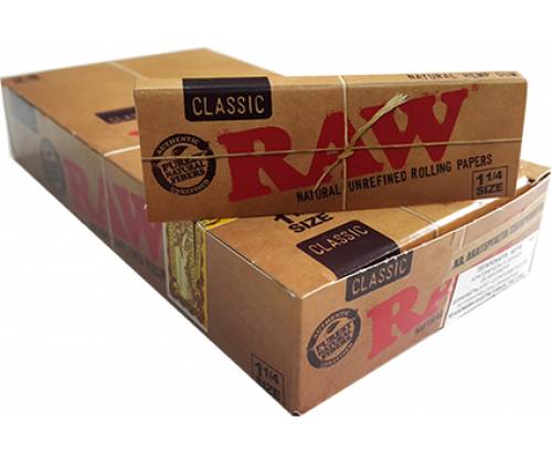 RAW Χαρτάκια Classic - Ακατέργαστο - 1¼ 24τεμ. - Τιμή: 15,00€