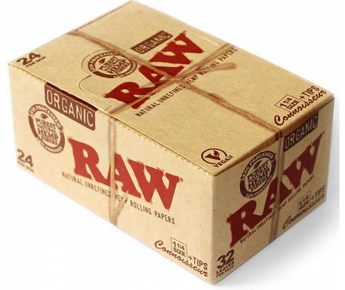 RAW Papers Classic - Raw - 1¼ With Tips 24pcs - Price: 15,90€