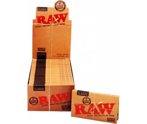 RAW Χαρτάκια Classic - Ακατέργαστο - Single Wide Double 25τεμ. - Τιμή: 11,60€