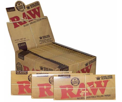 RAW Χαρτάκια Classic - Ακατέργαστο - Supreme King Size 24τεμ. - Τιμή: 23,75€