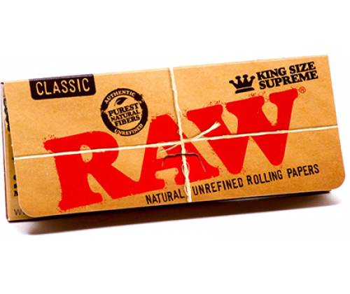 RAW Χαρτάκια Classic - Ακατέργαστο - Supreme King Size - Τιμή: 0,99€