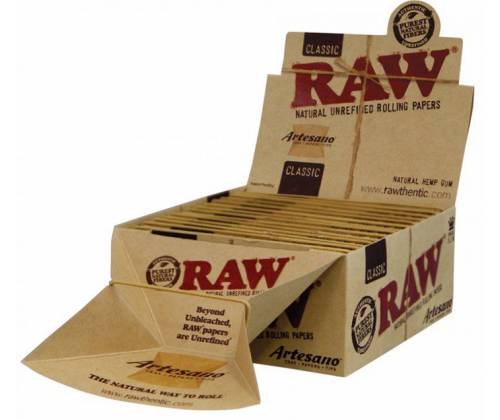 RAW Artesano Χαρτάκια Classic - Ακατέργαστο - King Size Slim με Τζιβάνες και Δισκάκι 15τεμ - Τιμή: 23,81€