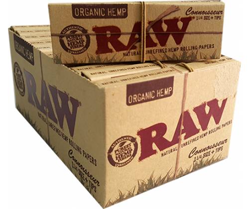 RAW Paper - Organic Hemp - 1¼ with Tips 24pcs - Price: 18,90€