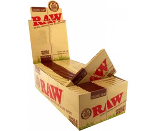 RAW Papers - Organic Hemp - Single Wide Double-Window 25pcs -  Price: 11,50€