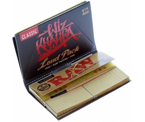 RAW Wiz Khalifa Loud Χαρτάκια - Ακατέργαστο - 1¼ με Τζιβάνες και Δισκ - Τιμή: 1,79€