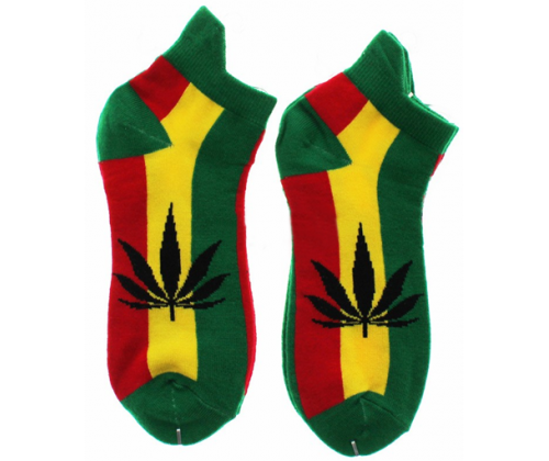 Κάλτσες Κοντές Cannabis Leaf Rasta - Τιμή: 5,70€