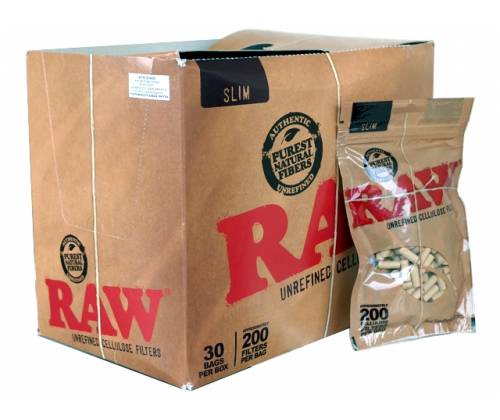 RAW Filter Tips in Bag - Slim -  Price: 1,20€