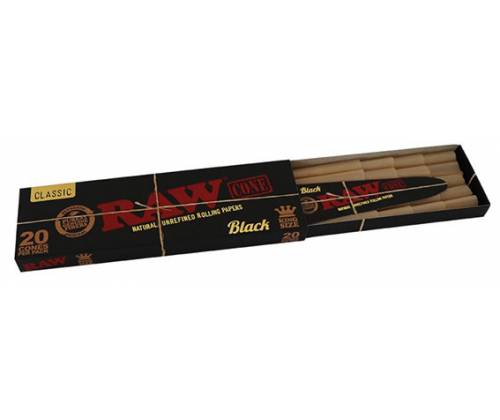 RAW Black Cone PreRolled Basic - Κώνος Προτυλιγμένος - 20τεμ. - King Size - Τιμή: 5,20€
