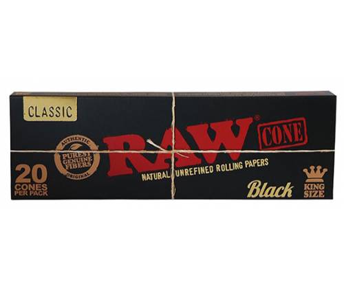 RAW Black Cone PreRolled Basic - Κώνος Προτυλιγμένος - 20τεμ. - King Size - Τιμή: 5,20€