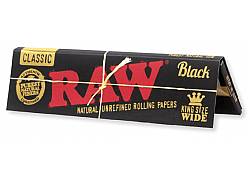 RAW Χαρτάκια Classic Black- Ακατέργαστο - King Size Wide 32φ.