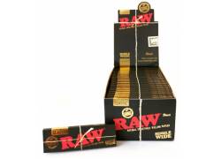 RAW Χαρτάκια Black - Ακατέργαστο - Single Wide 50τεμ.