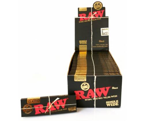 RAW Rolling Papers Black - Raw - Single Wide -  Price: 0,30€