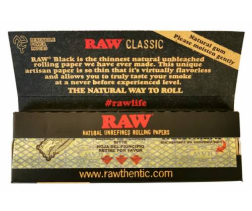 RAW Rolling Papers Black - Raw - Single Wide -  Price: 0,30€