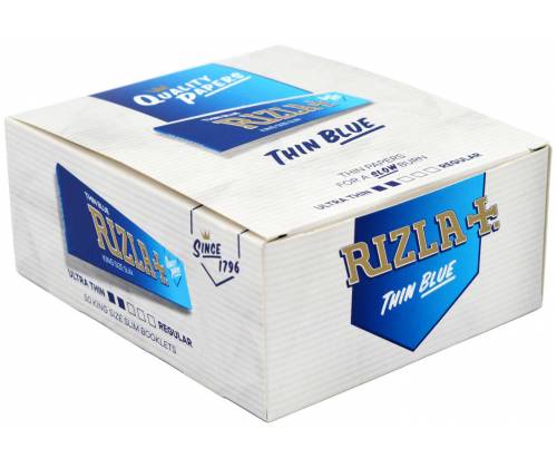 RIZLA Χαρτάκια - Μπλε - King Size Slim 32φ. - 50τεμ. - Τιμή: 25,00€