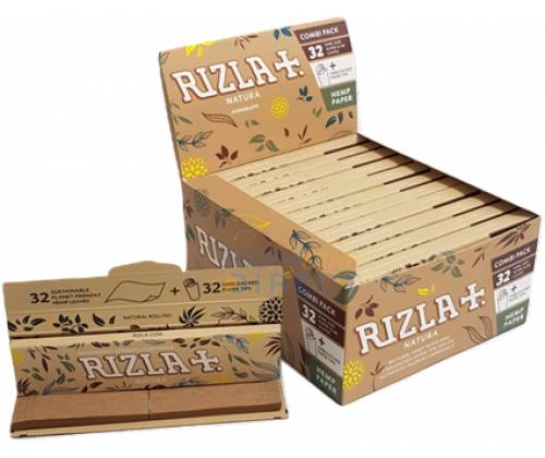 RIZLA Papers - Natura Combi - King Size Slim With Tips 24pcs -  Price: 18,65€