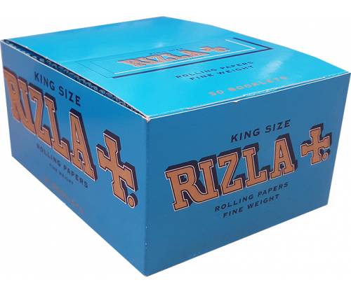 RIZLA Χαρτάκια - Μπλε - King Size 32φ. - 50τεμ. - Τιμή: 19,00€