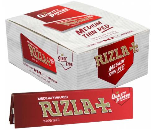 RIZLA Χαρτάκια - Κόκκινο - King Size - 50τεμ. - Τιμή: 25,00€