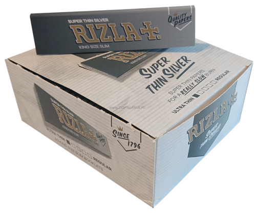RIZLA Χαρτάκια - Ασημί - King Size Slim 50τεμ. - Τιμή: 15,60€