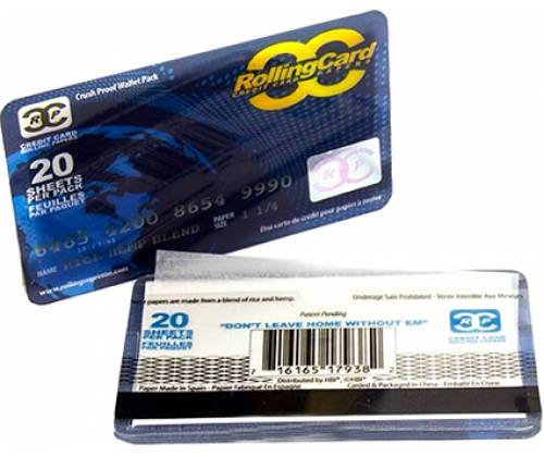 Rolling Card Χαρτάκια - Διάφανα - 1¼ - Τιμή: 0,60€