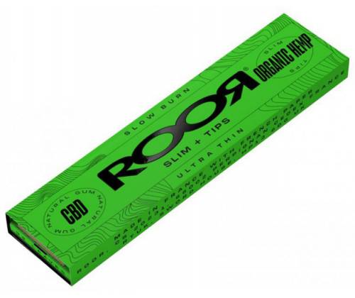 Roor Χαρτάκια Organic Hemp - King Size Slim 32φ.  με Τζιβάνα - Τιμή: 1,60€