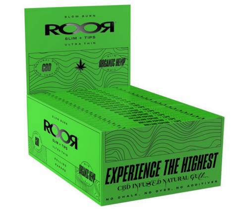 Roor Χαρτάκια Organic Hemp - King Size Slim 32φ.  με Τζιβάνα - Τιμή: 1,60€