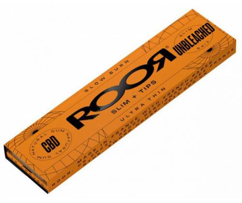 Roor Χαρτάκια Unbleached - King Size Slim 32φ.  με Τζιβάνα - Τιμή: 1,60€