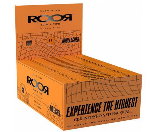 Roor Χαρτάκια Unbleached - King Size Slim 32φ.  με Τζιβάνα - Τιμή: 1,60€