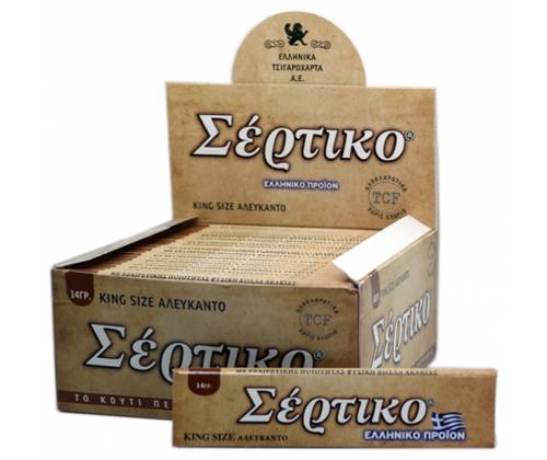Sertiko - Greek Rolling Papers - Unbleached - King Size 50 Pieces -  Price: 17,76€
