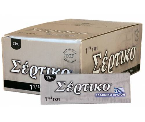 Σέρτικο - Ελληνικά Χαρτάκια - Γκρι - 1¼ 50τεμ. - Τιμή: 13,39€