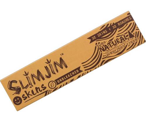 Slim Jim  Χαρτάκια King Size Slim  Ακατέργαστο 32φ. + Tips - Τιμή: 1,50€